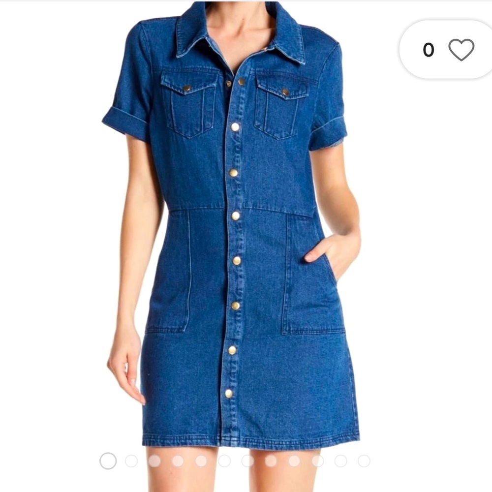 ALEXIA ADMOR DENIM BUTTON UP DRESS